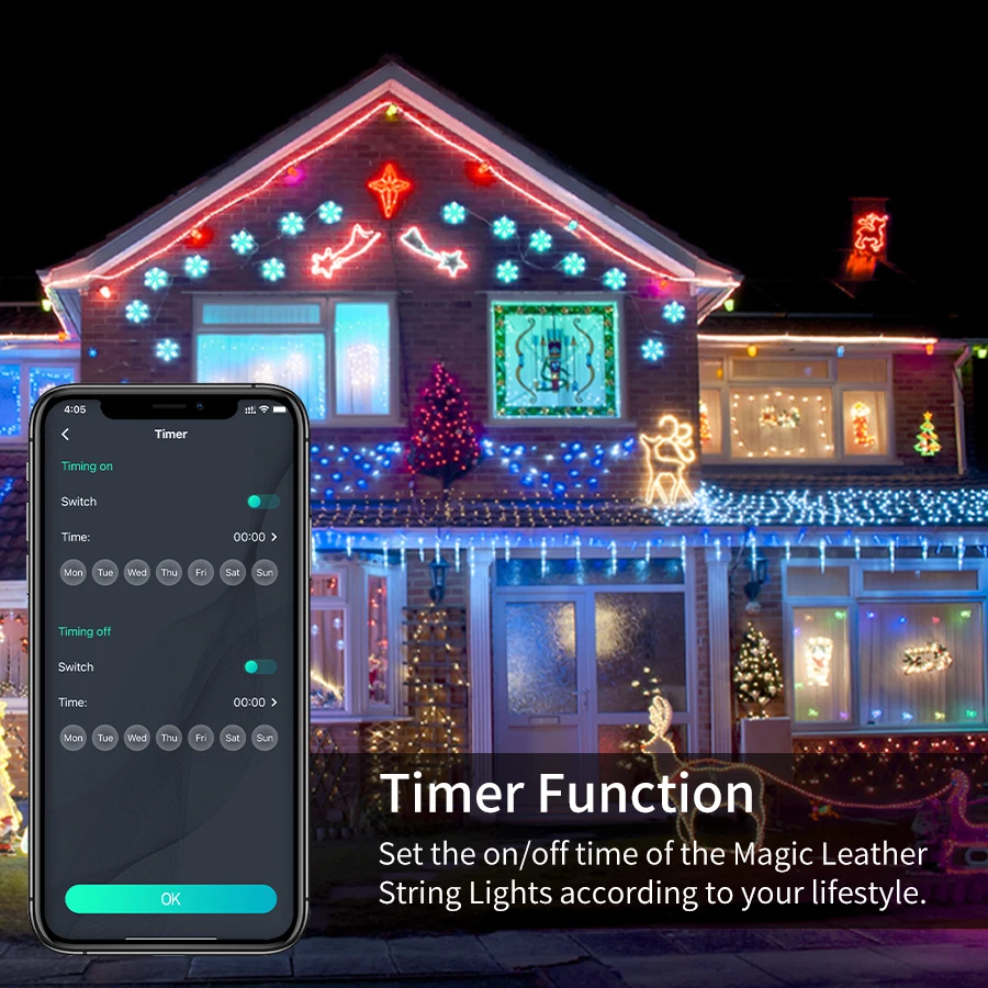 RGBIC LED String Bluetooth USB Music Dream Color Lamp Christmas Party Garland Fairy String Light For Home 10M 5M WS2812B 5V