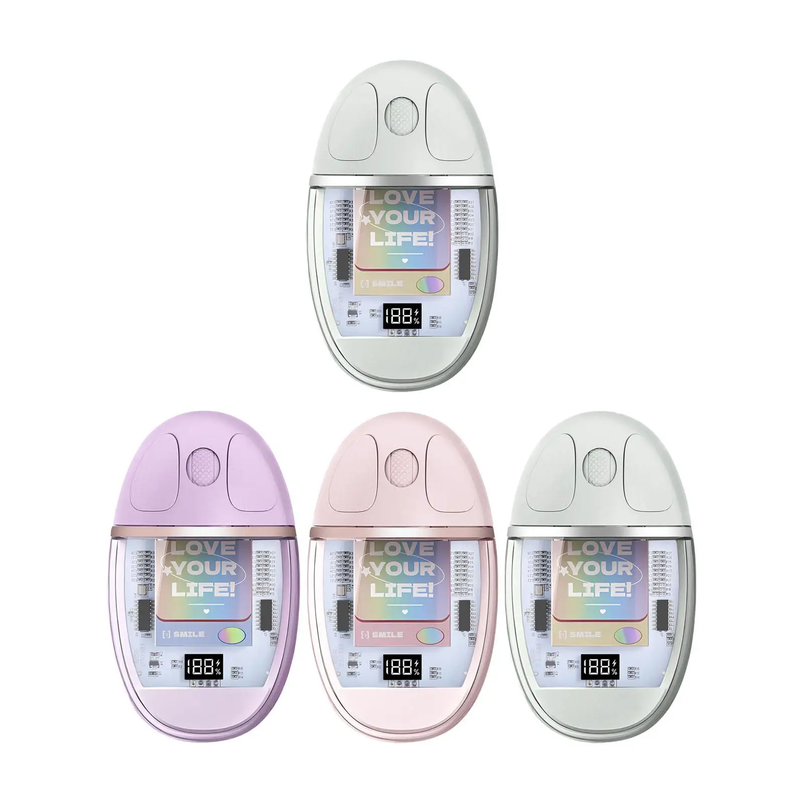하드 쉘 컴팩트 있는 블루투스 무선 마우스, USB C 충전식 컴퓨터 마우스, 어린이 성인 선물, 사무실 컴퓨터 태블릿 PC