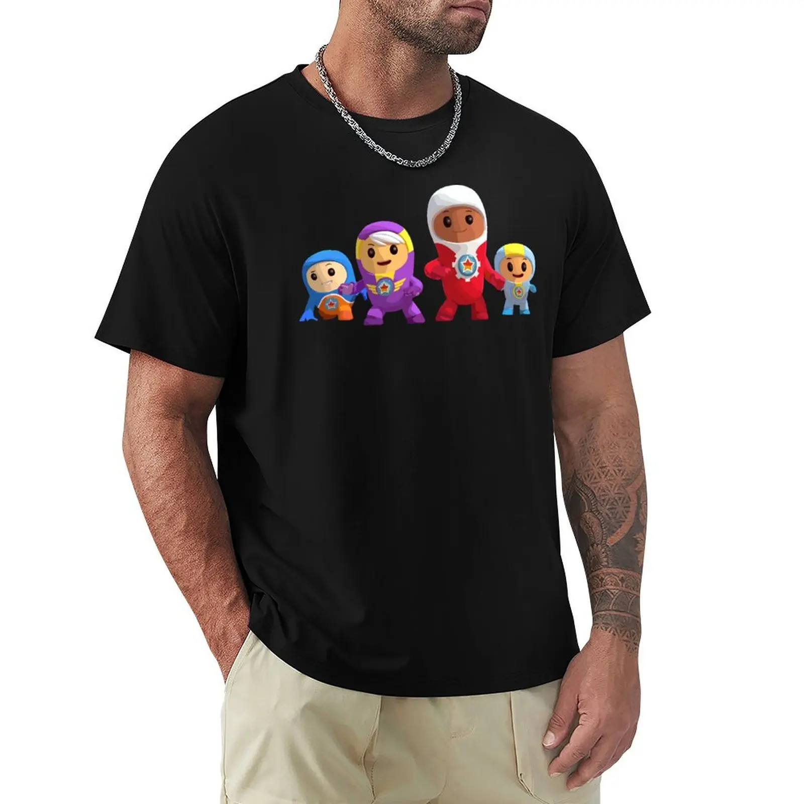 Go Jetters Personaggi T-Shirt Plus Size Top Anime Blanks Cute Tops Magliette In Cotone Da Uomo