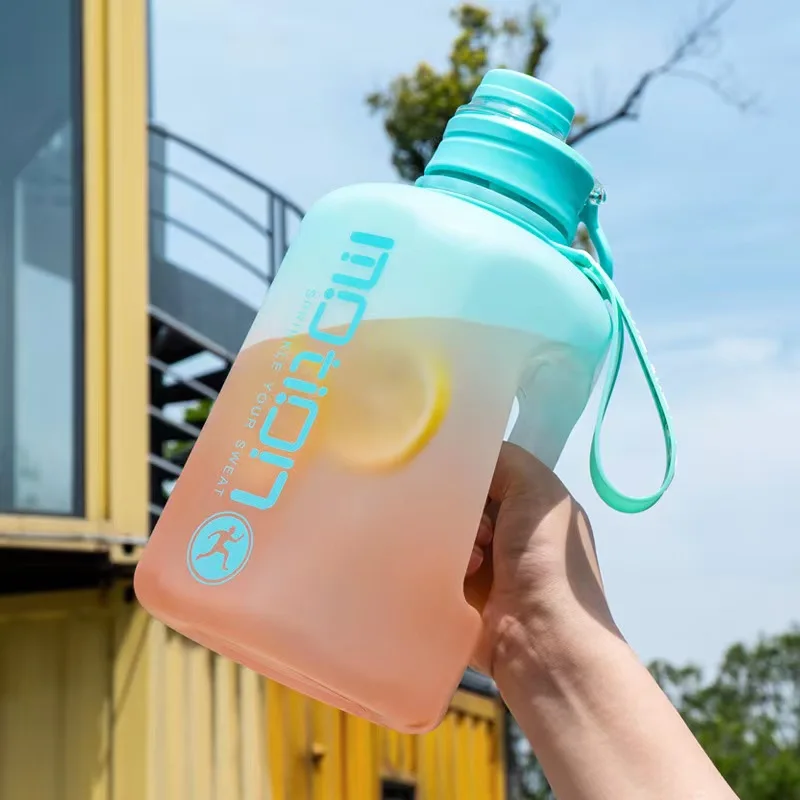 2.2 Liter Gym Water Bottle with Straw Men Women Fitness Large Capacity Big  Bottle Outdoor with Handle Cold Water Bottles - AliExpress