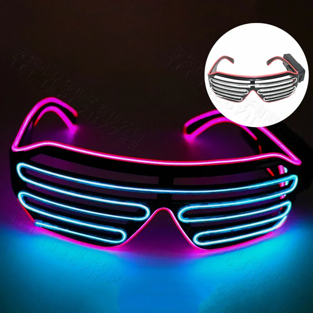 LED Wireless Glow-in-the-dark Glasses Neon Twinkling Sunglasses Suitable for Halloween Christmas Carnival Party glow sunglasses glow glasses