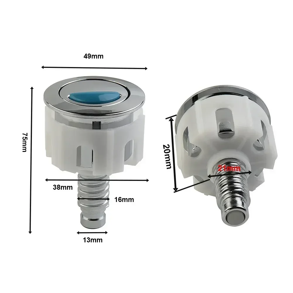 Toilet Push Button Dual Flush Water Saving Stainless Steel Spring Toilet Flush Button For Cistern Tank Bathroom Accessory 1pcs toilet flush button