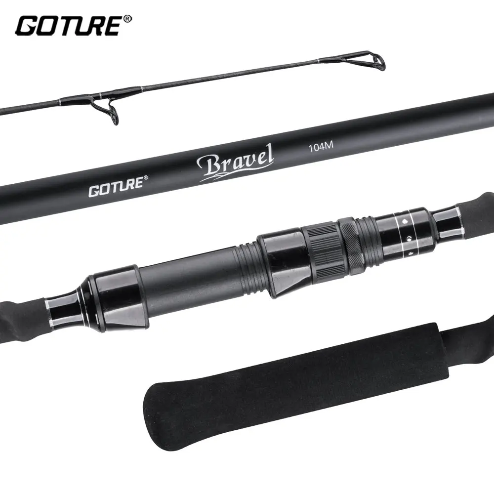 Goture Bravel 4 Sections Surf Rod Carbon Fiber Surf Fishing Rod for Sea Bass Trout Casting