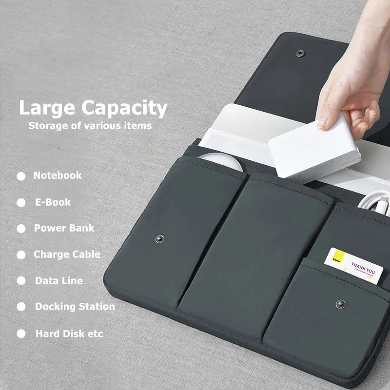 Laptop Sleeve for Macbook Pro 13 14 15 16 Inch Case Portable Tablet Bag Notebook Cover for Macbook Air ASUS Thinkpad Dell Mi - 3