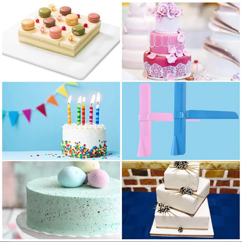 Cake tools Cake Tools Cake Scraper Fondant Spatulas Adjustable Edge Smoother Cream Decorating DIY Bakeware Tableware Kitchen Tool