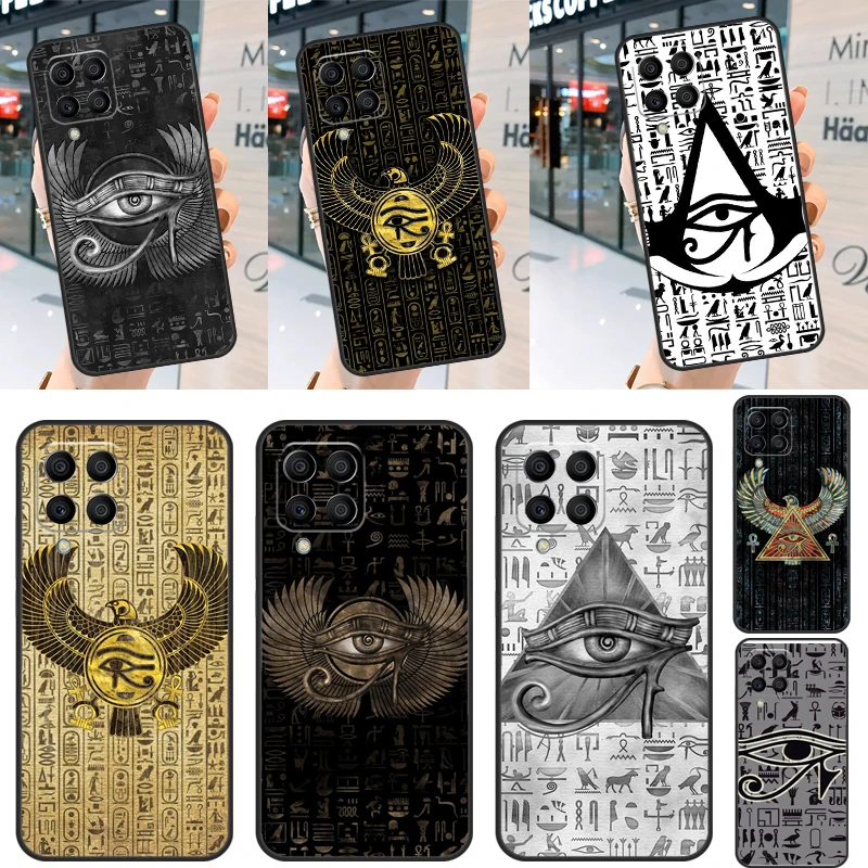 Egiziano Eye Of Horus Funda Per Samsung Galaxy M23 M33 M53 M11 M12 M13 M14 M20 M21 M31 M54 M51 M31S M32 M52 Case