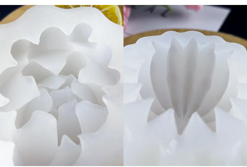 Description Picture 6 of itemDIY Succulent Cactus Scented Candle Molds Cute Simulation Plant Silicone Mold Flower Plaster Soap Aromatherapy Candle Making