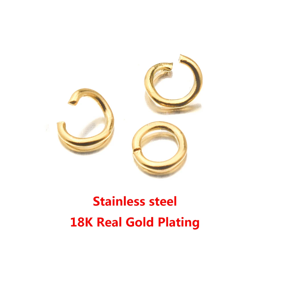 100pcs Gold-plate Stainless Steel Open Jump Rings For Jewelry Making DIY  Jump Ring For Jewelry