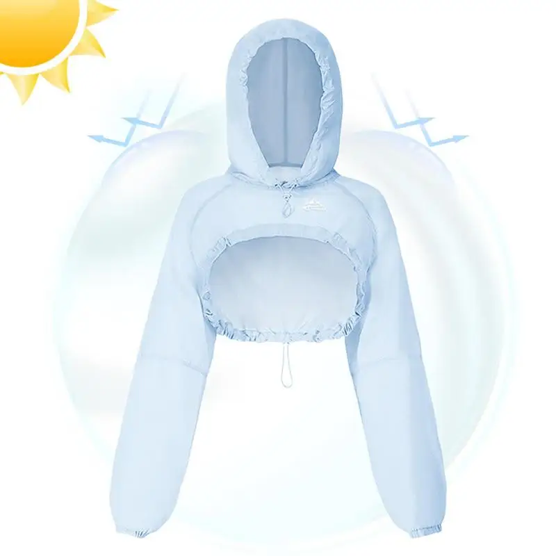 Sun Proof Clothes Waterproof Short UV Proof Hoodie Clothing Summer Long Sleeve Top For Picnic Travel Driving