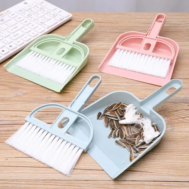 

Mini Hand Dustpan Broom Dustpan Bed Chair Cleaning Brush Reusable Manual Auto Living Room Handheld Dusting Pan And Brush Set