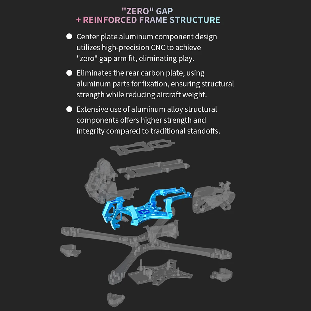 Axisflying Bando 5 5 Inch FPV Drone Frame Kit, True X Design for Freestyle Racing & Cinematic Shooting, High Strength Lightweigh thumbnail 6