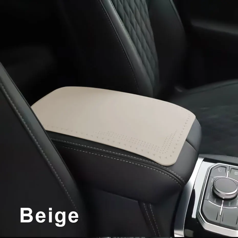 SEAMETAL Suede Leather Car Armrest Cover Mat Universal Waterproof Non-slip Auto