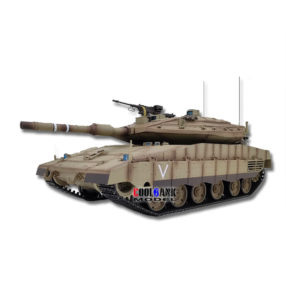 2024 NEW 1:16 Henglong RC Tank 3958 Merkava launch Metal Track Oversized adult electric military Model Boy Toy Car Gift 3