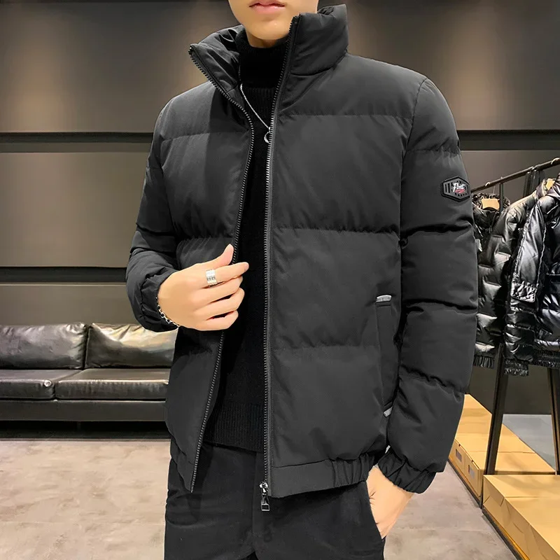 Winter Jacket Men's Cotton Jacket Korean Fashion Street Casual Jacket Men's Fashion Clothing Stand Collar Coat
