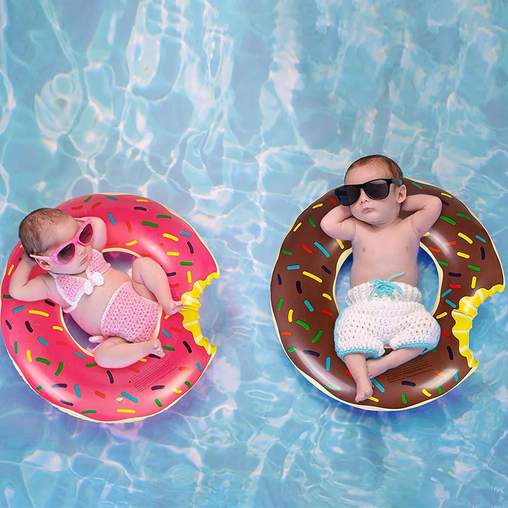 Flotador Donut Hinchable Para Piscina – Dona De PVC Para Niños Y Adultos – Colorido, Resistente Y Portátil – Ideal Para Fiestas De Verano