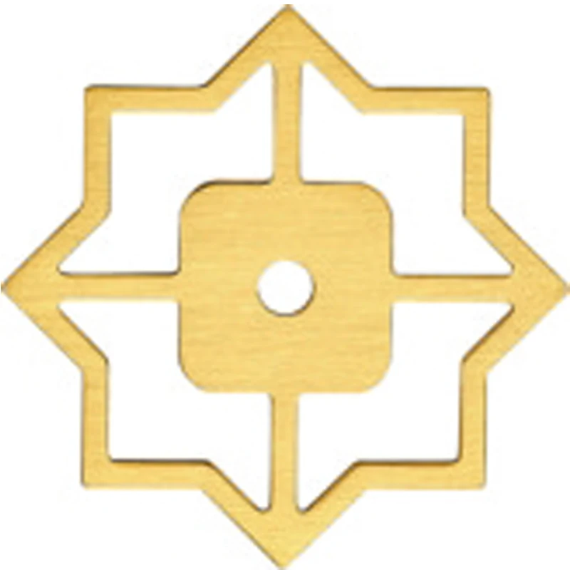 DOOROOM Brass Furniture Handles Base Plate Elegant Door Knobs and Handle for Cabinet Kitchen Cupboard Drawer Pulls Handles