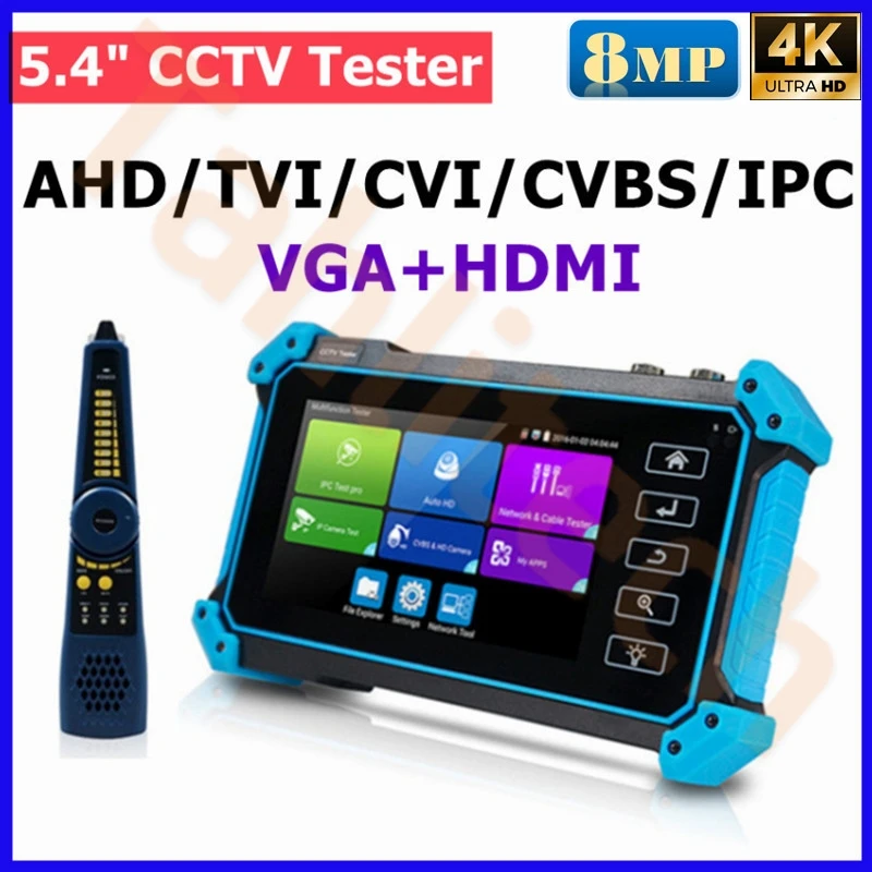 

4K CCTV тестер IPC Тестер монитор камера инструмент для тестирования 8MP AHD CVI IPC камера тестер VGA HDMI вход PTZ PoE RJ45 UTP кабельный тестер