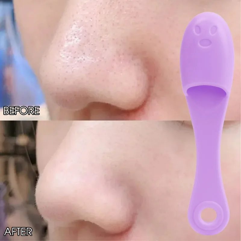 Facial Pore Silicone Cleaning Brush Face Nasal Double-side Massage Brushes Soft Nose Head Wash Facial Cleansing Brush