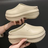 Summer Women Sandals Platform Garden Shoes Personalized Design Sandal Vacation Beach Slippers Non-slip EVA Indoor Home Shoes 1