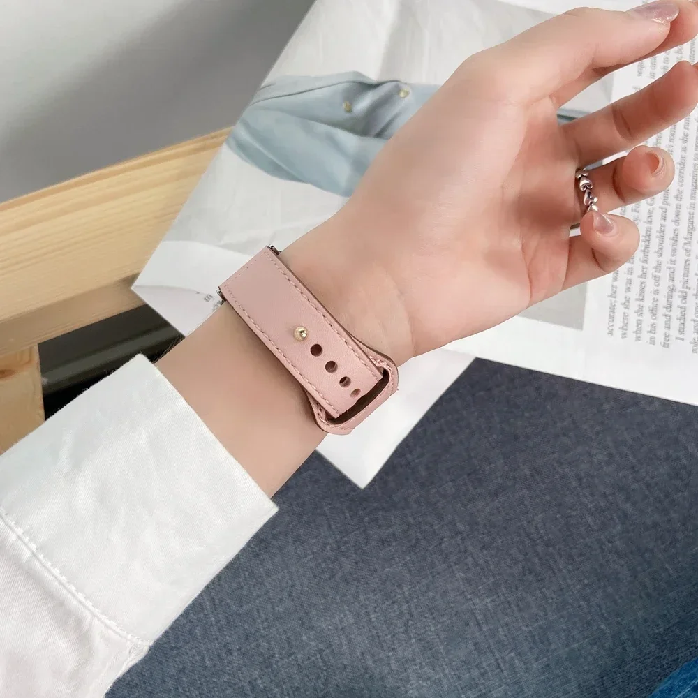 Premium Leather Smartwatch Band - Elegant Replacement Wristband Strap Accessories