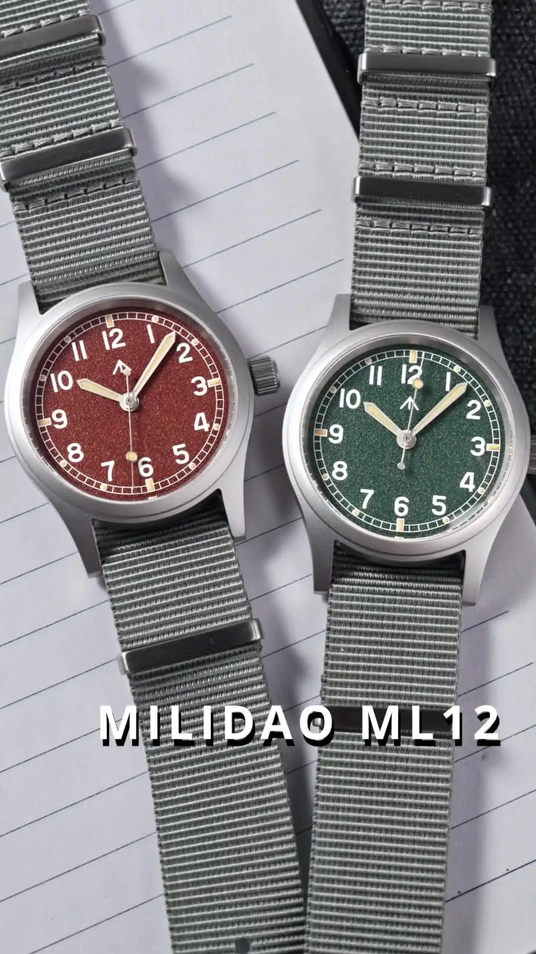 militado ML12 38mm Watch VH31 Quartz Movement Stainless Steel