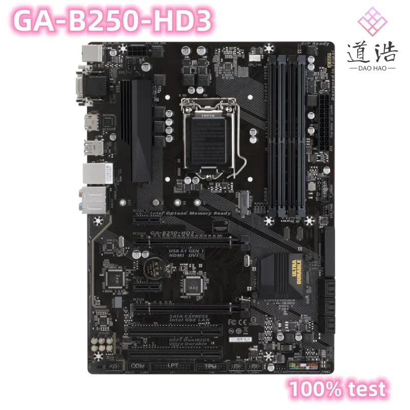 For GA-B250-HD3 Motherboard 64GB HDMI M.2 SATA3.0 LGA 1151 DDR4 ATX B250 Mainboard 4 For GA-B250-HD3 Motherboard 64GB HDMI M.2 SATA3.0 LGA 1151 DDR4 ATX B250 Mainboard - Image 2
