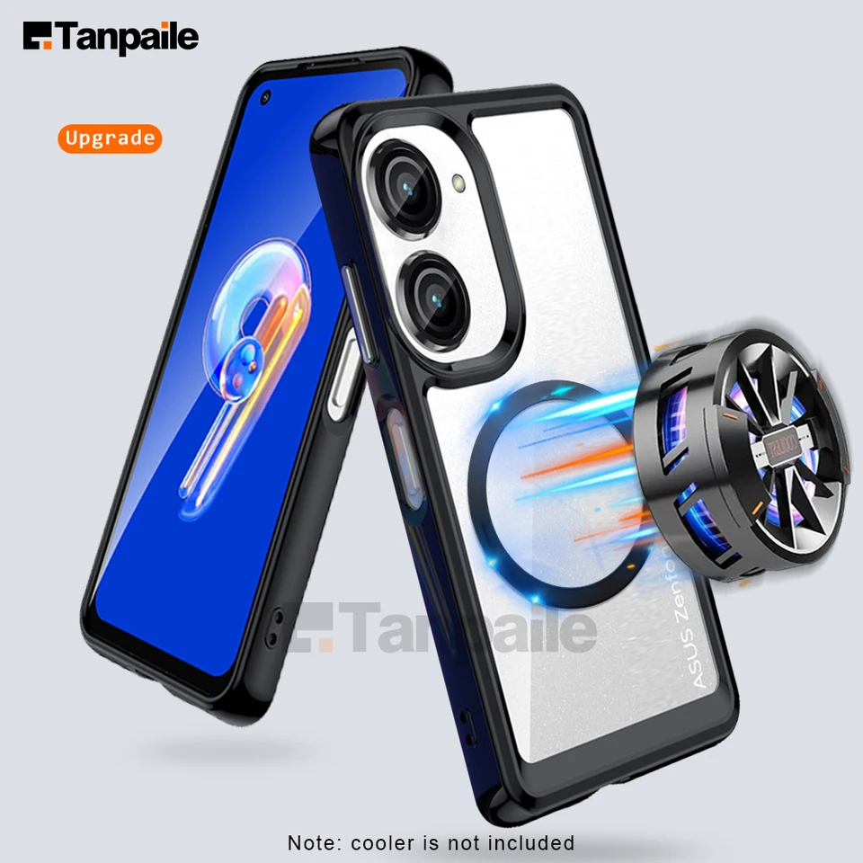 HGJTF Custodia per Asus Zenfone 9 (5.9 pollici), 2 Ultra sottile Anti-giallo Trasparente Morbida TPU Bumper Case, Anti Graffio Silicone Protettiva Cover per Asus Zenfone 9 - Clear + WM85