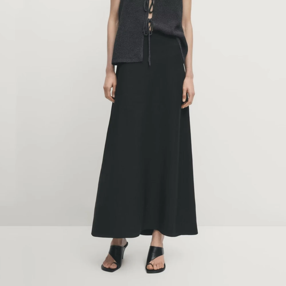 Cos Lris women's clothing 2024 summer temperament commuting style all-match black straight skirt 05294513800