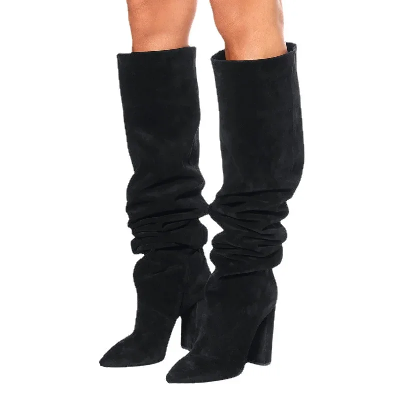 Over the Knee Boots for Women fur warm high heel thigh high winter fashion new design women high heel boots