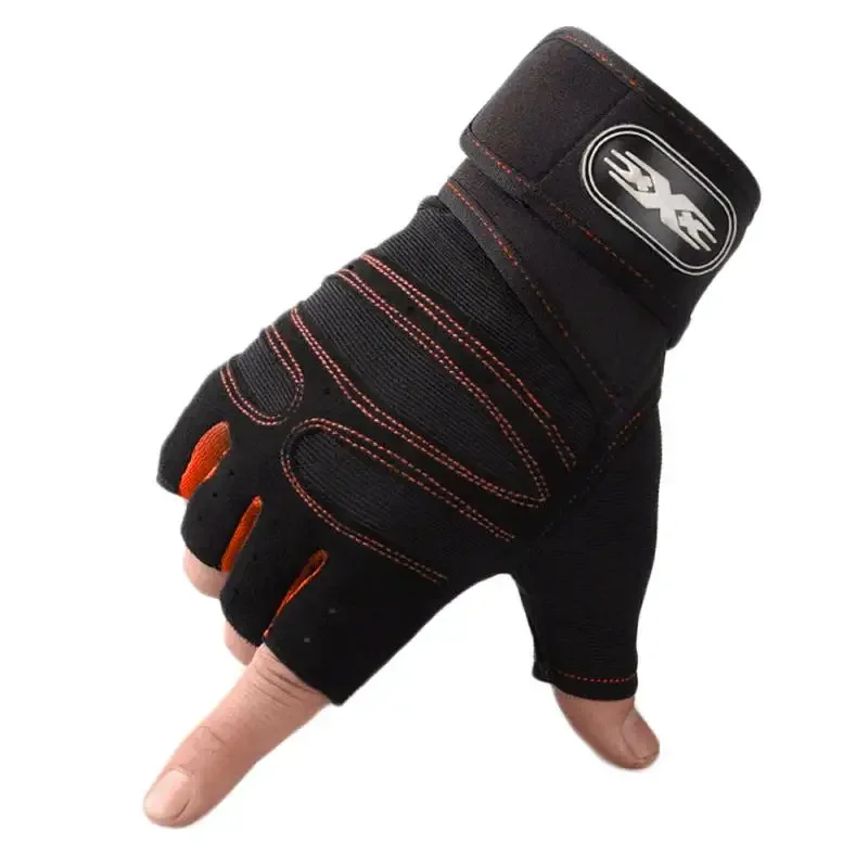thumbnail image 1 of Gym Fitness Heavyweight Training Gloves Men women Body Building Half Finger Non-Slip Gloves Wrist Support Weightlifting Sports, 1 of 10