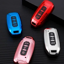 TPU Car Smart 3Button Key Cover Case Bag Fob Shell Holder For Ford Territory EV Key Protector Accessories Keychain