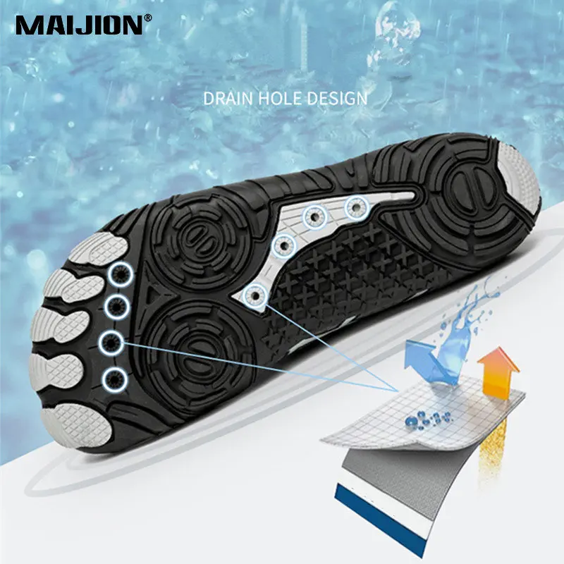 Aqua Shoes Elastic Breathable Water Sports Shoes For Men Women Boating Kayaking Quick Dry Nonslip Barefoot Upstream Wading Shoe