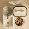 AAutomatic Cat Feeder & Water Fountain Set - Food Grade Plastic - for Cats & Dogs - Gravity Feed Design 5