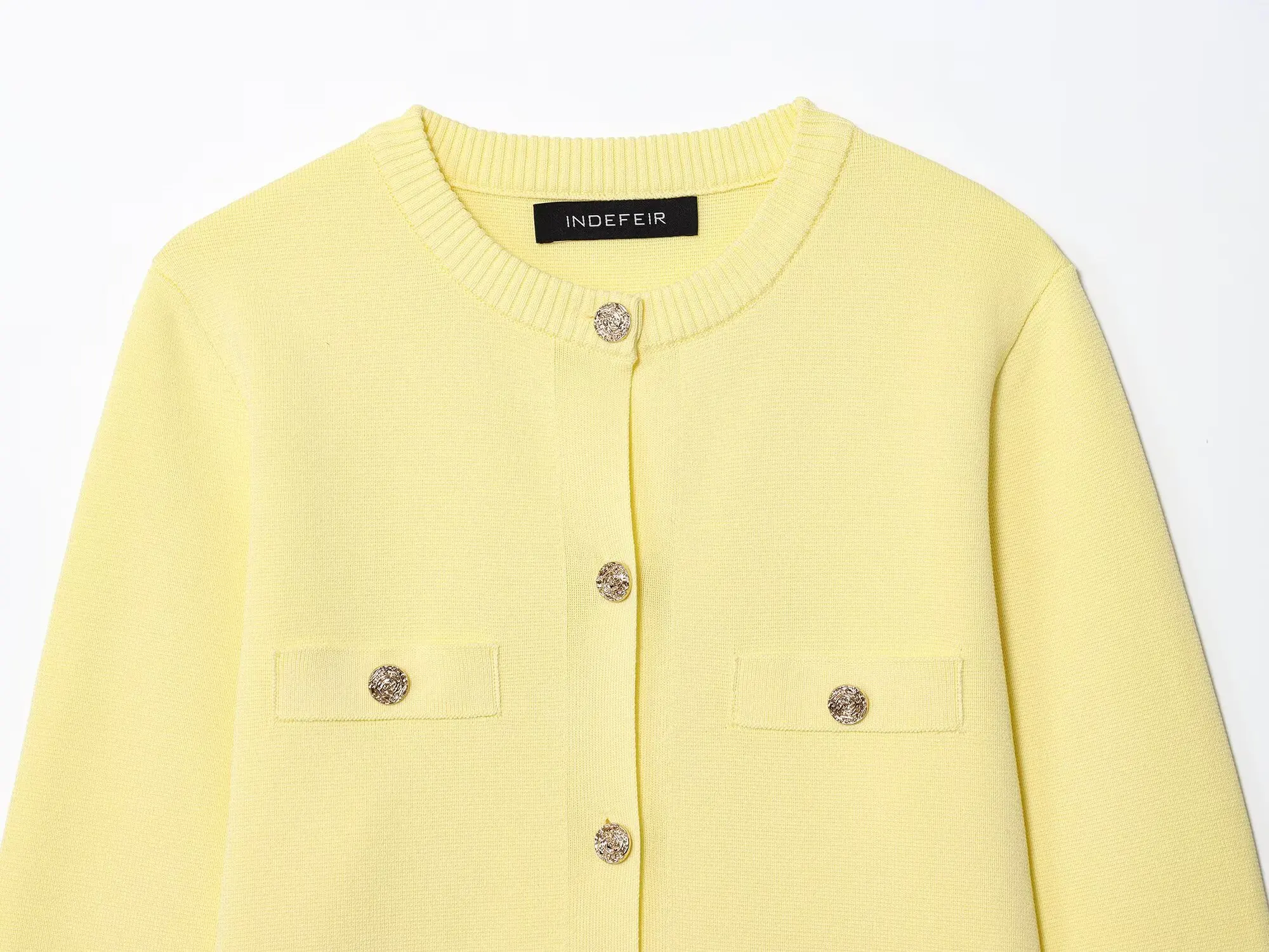 Women Autumn Yellow Sweater Cardigan O-Neck Single Breasted Winter Jumper Outerwear Simple Casual Fashion Long Sleeve Knit Tops