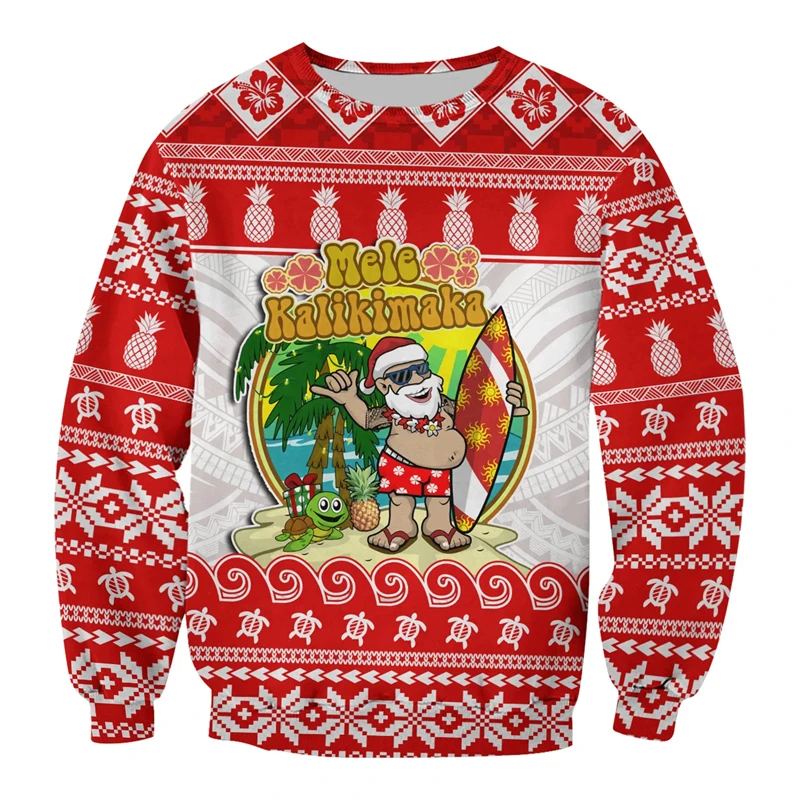 Christmas Santa Claus Pattern Sweatshirt 3d Printed Sweatshirts for Men and Women Pullovers Harajuku Unisex Tops