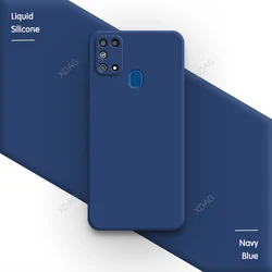 Elegant Soft Liquid Silicone Classic Back Cover in Simple Design - Samsung M31 (Navy Blue)