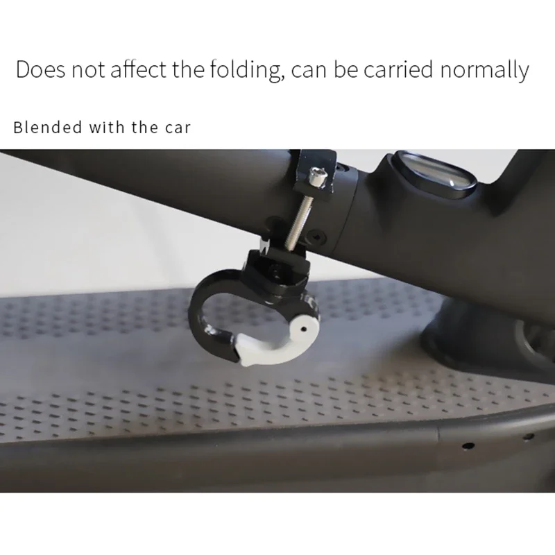 1pc Aluminium Legierung Hängen Tasche Haken Klaue Aufhänger für NINEBOT MAX G30 Elektrische Roller Kleine Werkzeug Haken für E-Bike Zubehör – Detail 8