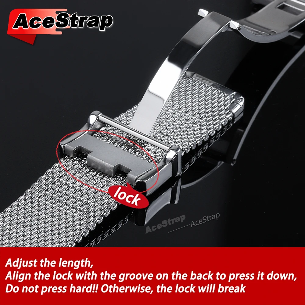 Enhanced Metal Milanese Mesh Band