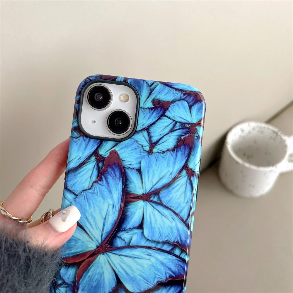 Butterfly Pattern Magnetic Two-in-One Film Protective Case for iPhone