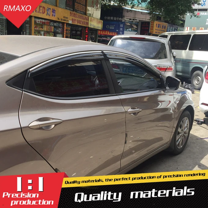 For Elantra Plastic Window Visor Vent Shades Sun Rain Deflector Guard For Hyundai Elantra Auto