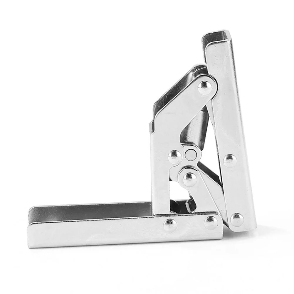 Folding hinges 2Pcs 90/180 Degree Self-Locking Folding Hinges Brackets Spring For Cabinets