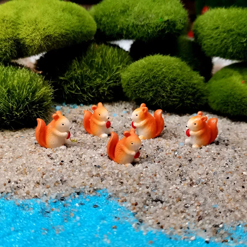 Magic Fairy Garden Accessories set 2/4/6 Miniature Toy Flamingo Animal Figure Elephant Duck Frog Deer Craft Terrarium Moss Decor