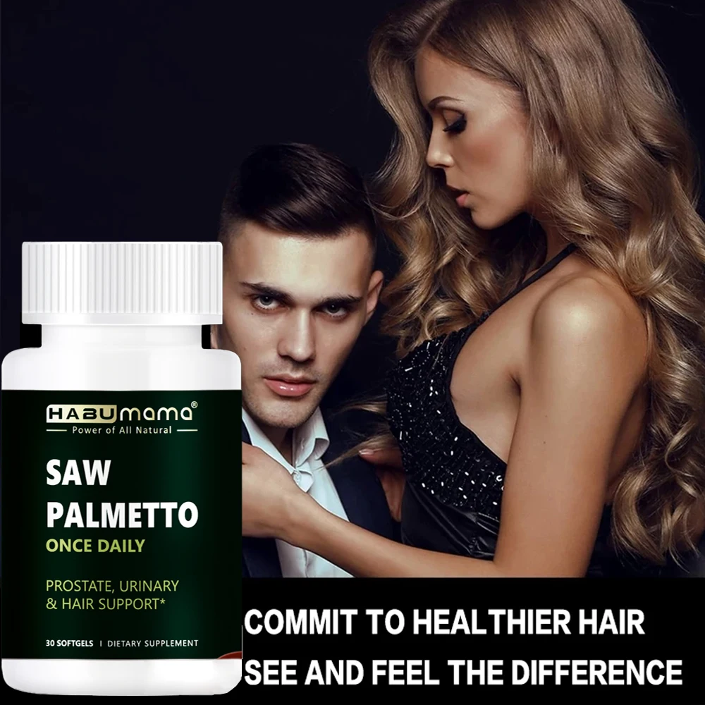 Saw Palmetto Supplement Supports Prostate Health Promotes Hair Growth Increases Size For Men and Women