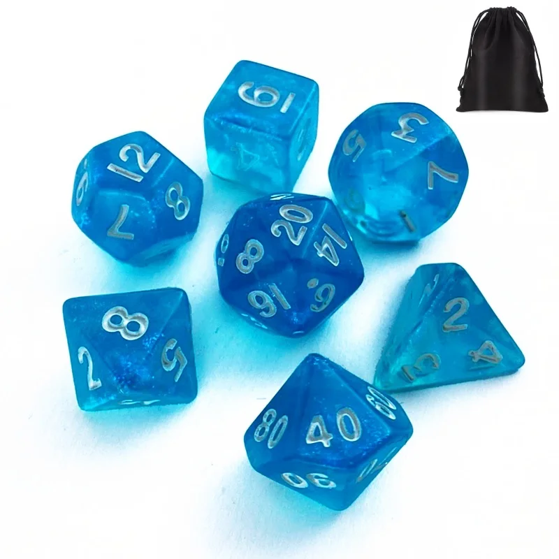 Dice Set Mini Dice D4 D6 D8 D10 D12 D20 DND TRPG Dungeon Dragon Figures Game