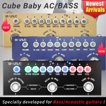 M-VAVE 베이비 큐브 일렉트릭 기타, 효과적인 베이스 조합 효과, 휴대용 다기능 일렉트릭 기타