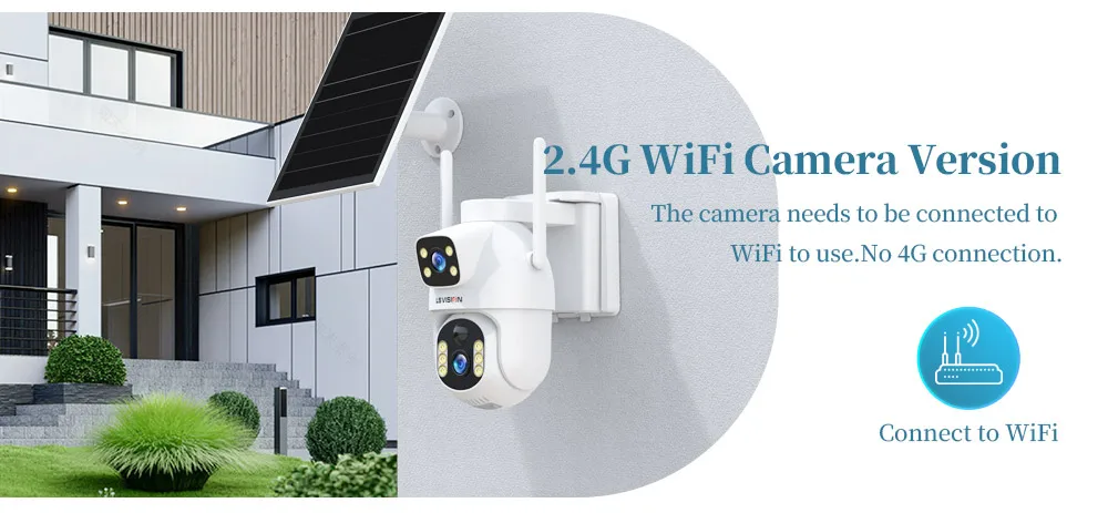 LS VISION 8MP 4G SIM Solar Camera Dual Lens Outdoor Security Cameras CCTV PIR Hu