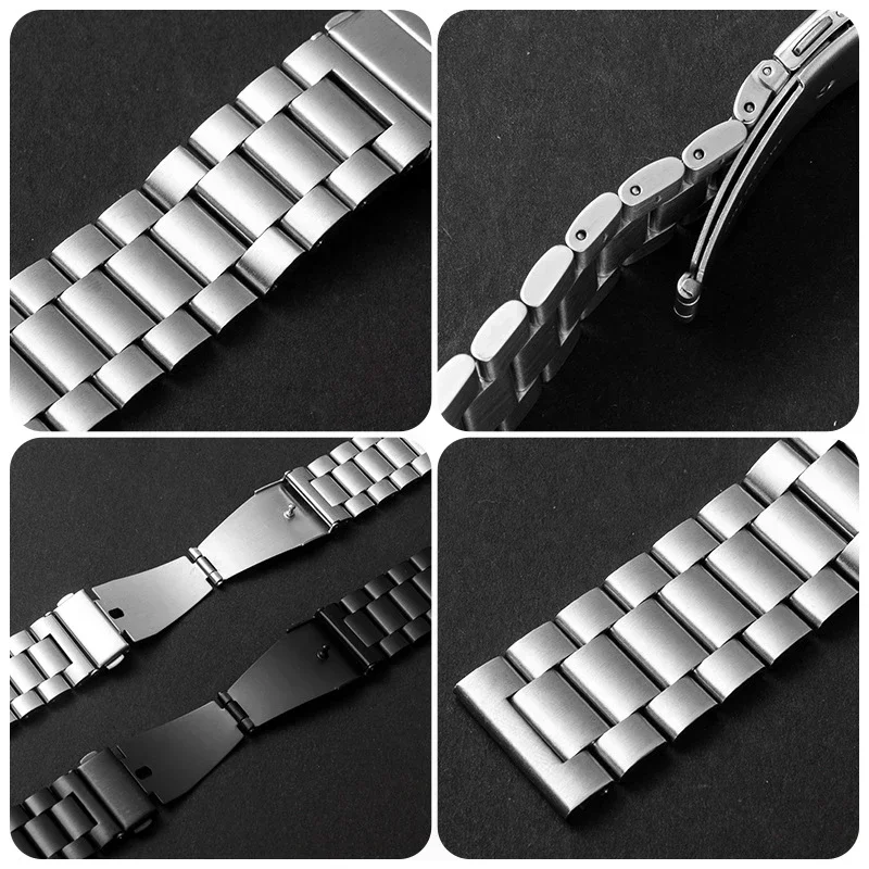 Stainless Steel Smartwatch Bracelet - 22mm Metal Wristband Accessory