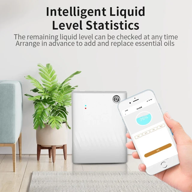 Aroma Diffúzor Bluetooth Control Háztartási Légfrissítő Permetező Szoba Iroda Szálloda Illóolaj Illata - Image 2