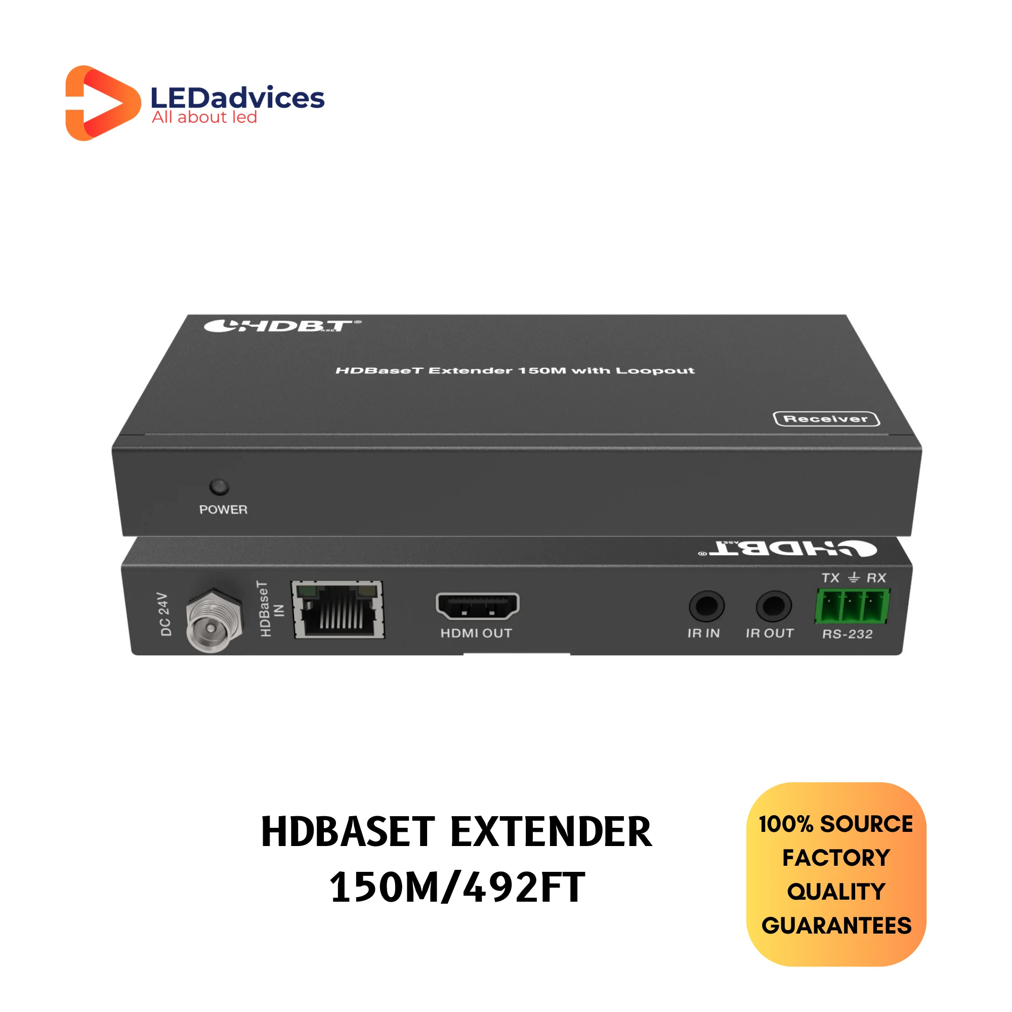 Фонарь 150 м, 1080 футов, P, 60 Гц, YUV4:4:4, инфракрасное управление, разветвитель EDID HDMI, PoC RJ45, Cat6/5a, домашний кинотеатр