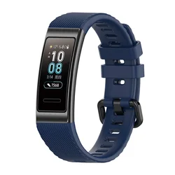 Silicone Wrist Strap for Smartwatch Bracelet Replacement (Dark blue)